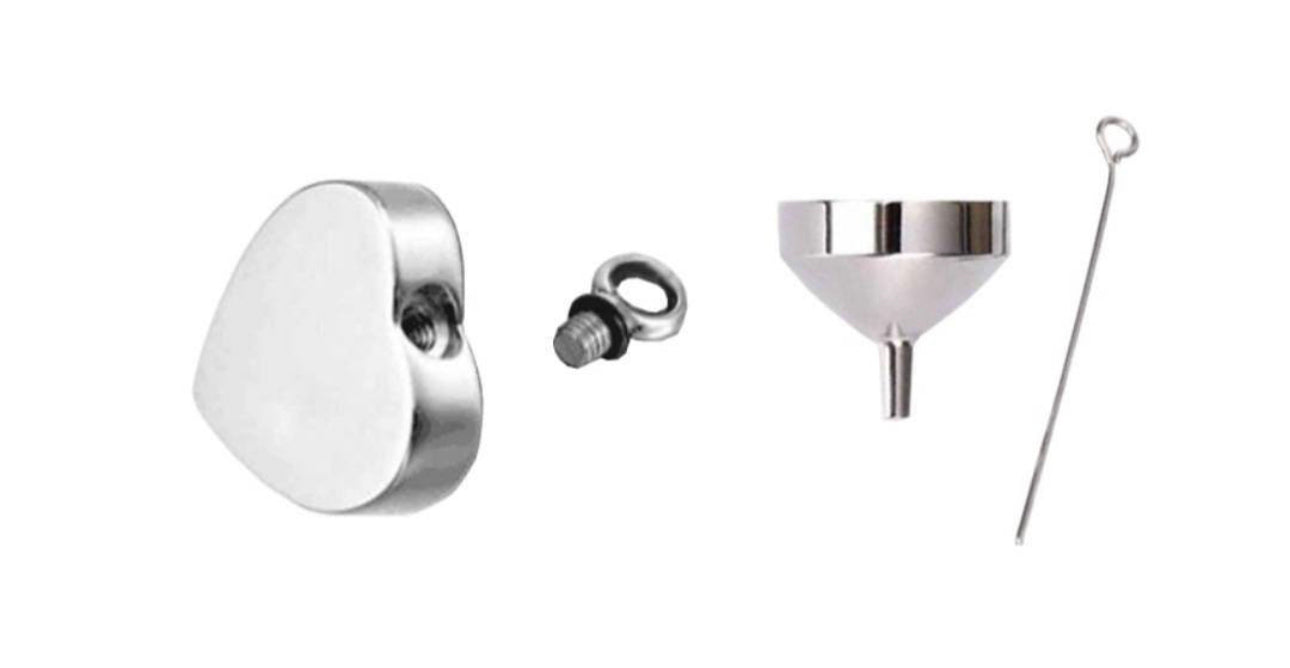 Sublimation Heart Urn memorial necklace