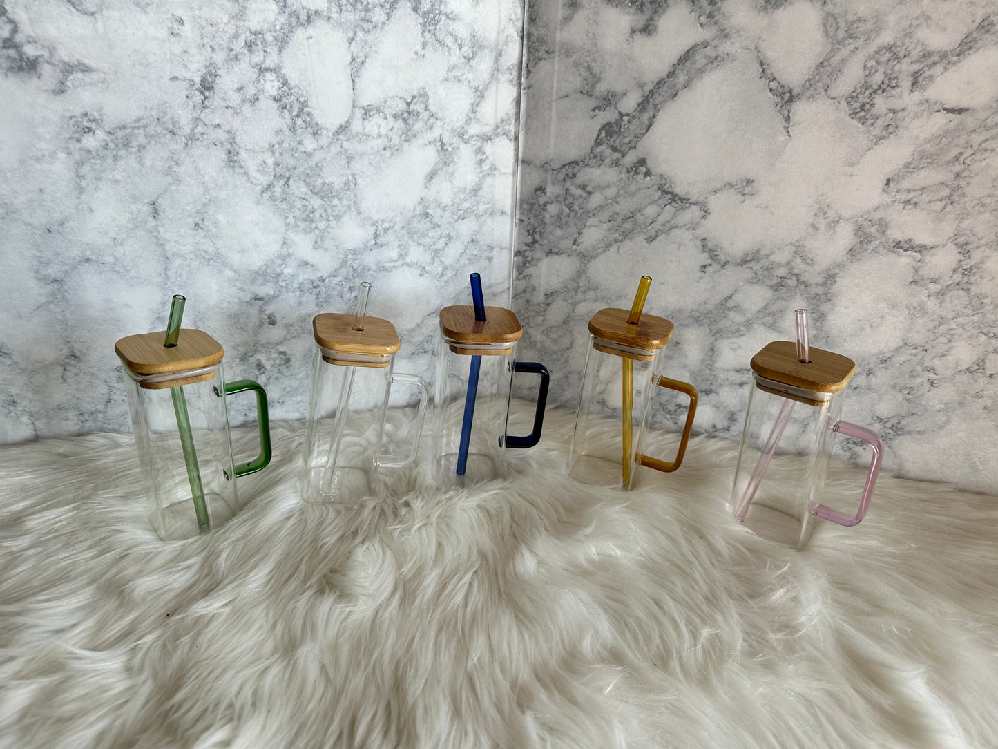 13.5 oz Glass Mug with Handle