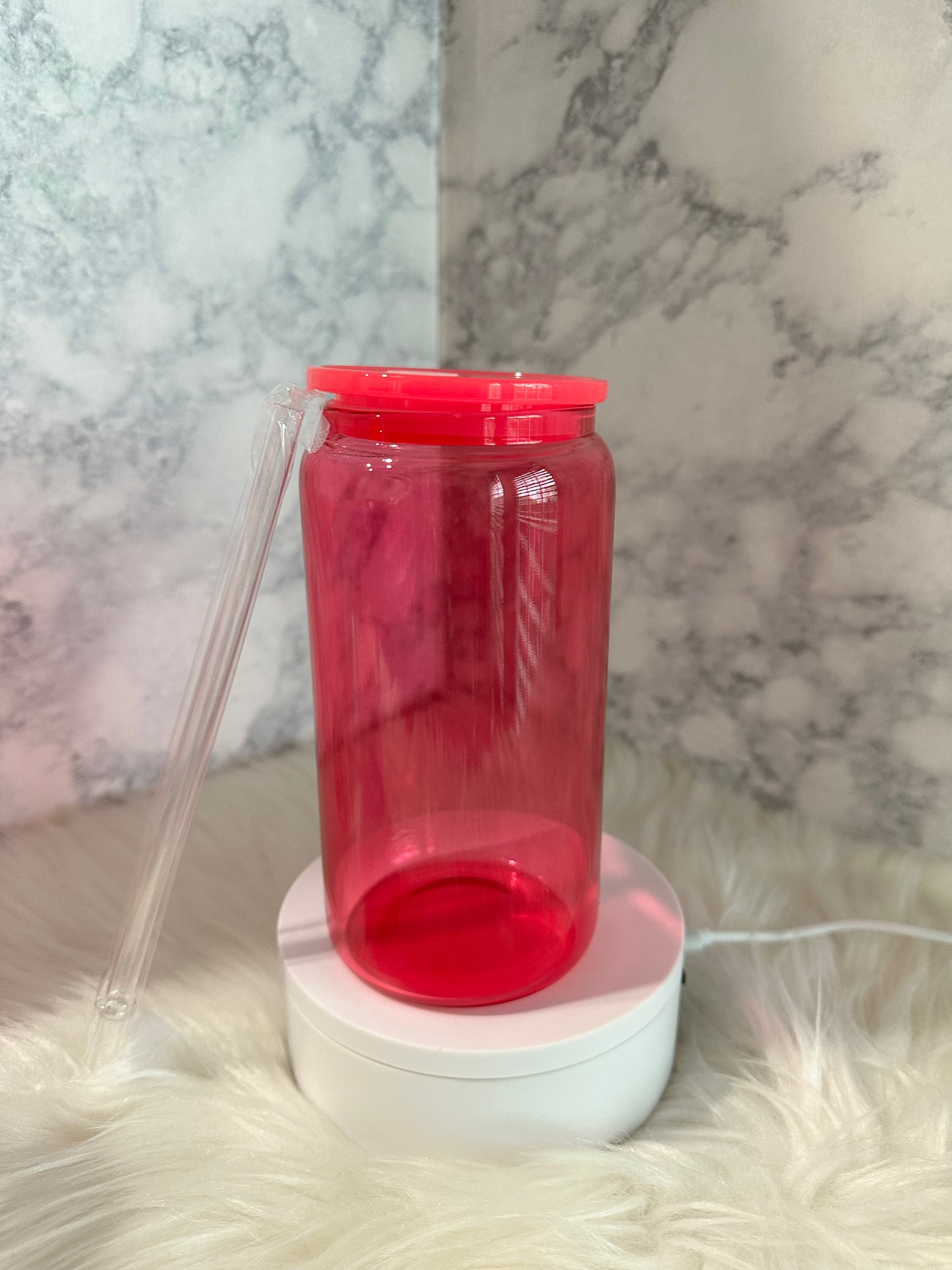 16oz Sublimation Glass Can